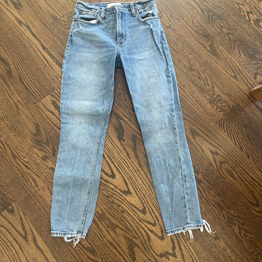 Abercrombie & Fitch Light Blue Straight-Leg Jeans